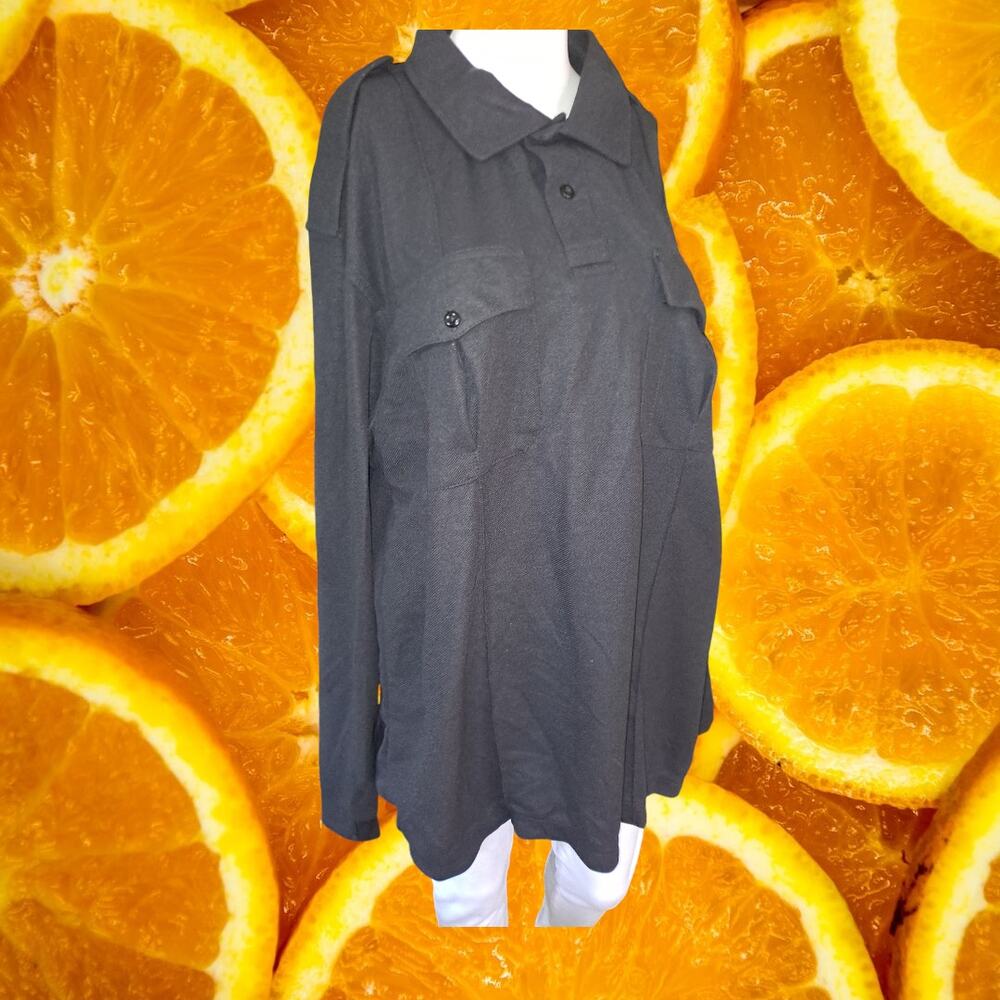 Mocean Black Button Up Shirt with 2‎ Pockets Size 3XL